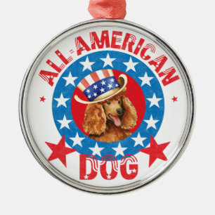 Patriotic Pudel Julgransprydnad Metall