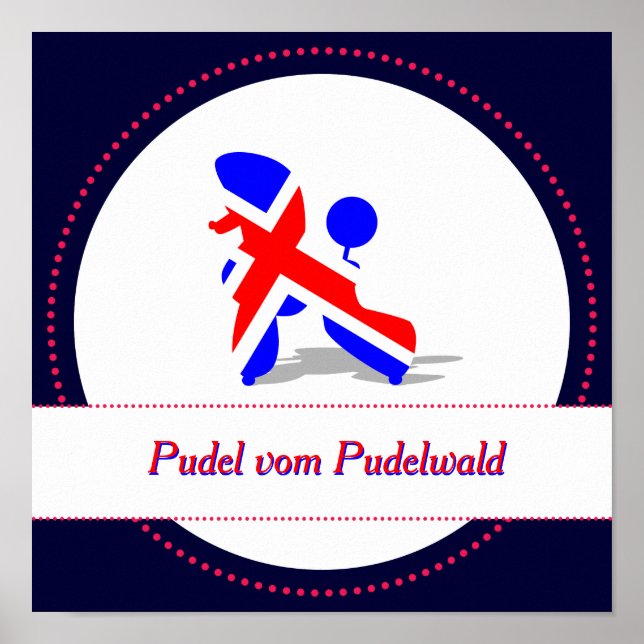 Patriotic Pudel Poster (Framsidan)