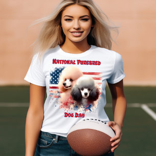Patriotic Pudel Prance från Old glory T Shirt