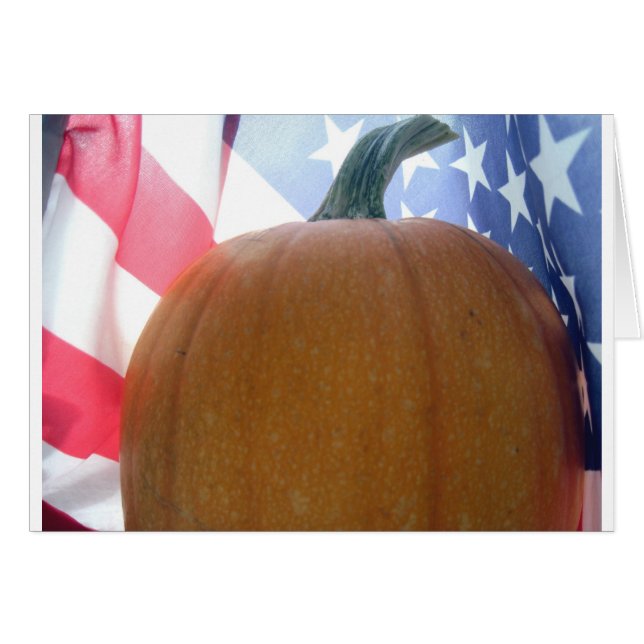 Patriotic Pumpkin Hälsningskort (Framsidan Horizontal)