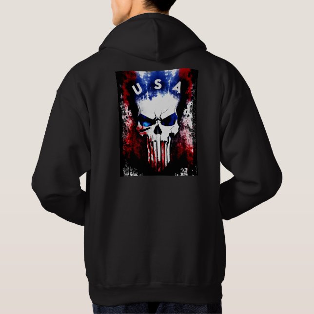 Patriotic Punisher (USA) Manar Hoodie (Baksida)