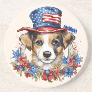 Patriotic Puppy 4:e juli USA Independence day Underlägg