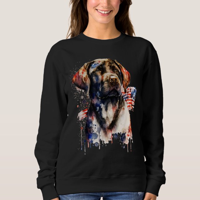 Patriotic Puppy 4th of July USA Independence Day 1 T Shirt (Framsida)