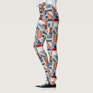 Patriotic Quilted Letings Leggings