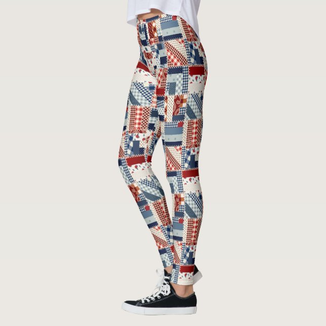 Patriotic Quilted Letings Leggings (Vänster)