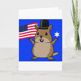Patriotic Quokka Kort