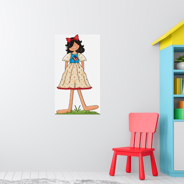 Patriotic Rag Doll Girl Americana Folk Poster (Skapare uppladdad)