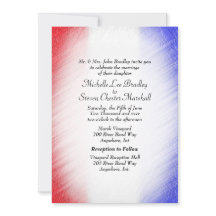 Patriotic Rand bröllopsinbjudningar