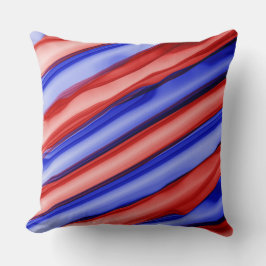 PATRIOTIC RED & BLUE RIBBON LOOK RAND KUDDE