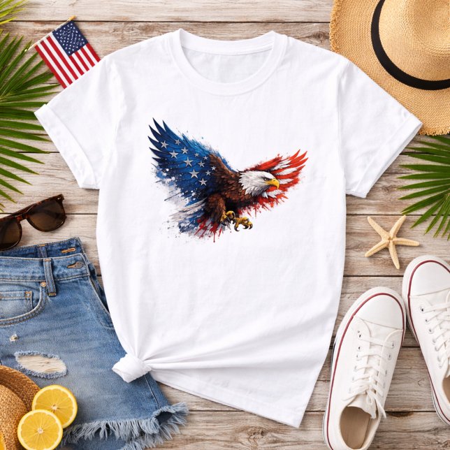 Patriotic Red White and Blue Eagle T Shirt (Skapare uppladdad)