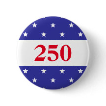 Patriotic Red White & Blue 250 Button