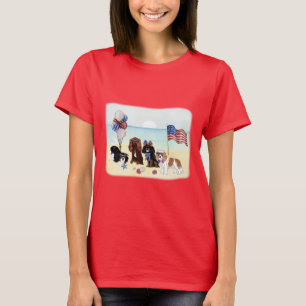 Patriotic, Red, White, Blue, 4:e juli Cavaliers T Shirt