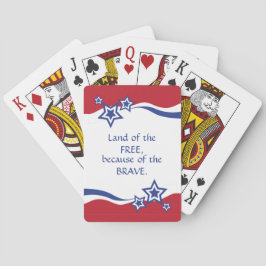 Patriotic Red, White & Blue Casinokort
