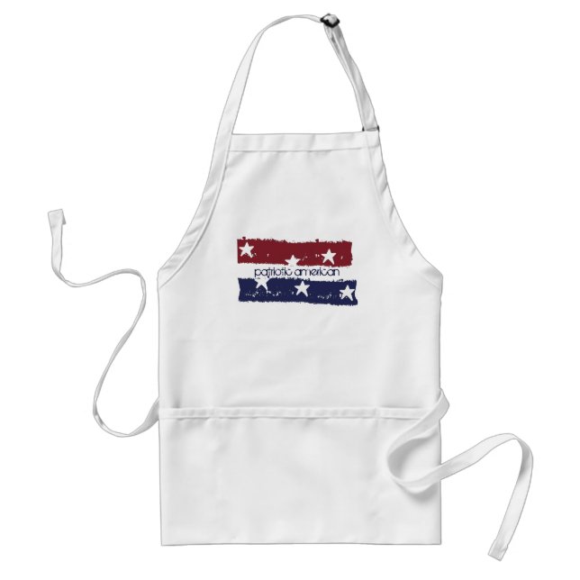 Patriotic Red, White & Blue Distress Paint Apron Förkläde (Framsidan)