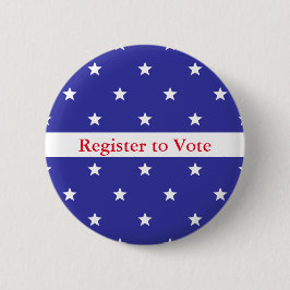 Patriotic Red White & Blue Register to Vote Button Knapp
