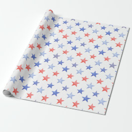 Patriotic Red White & Blue Stars  Presentpapper