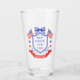 Patriotic Red White & I Do Bridal Shower Welcome Glaskopp