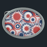 Patriotic Red White och Blue Fireworks<br><div class="desc">Gör ett djärvt patriotiskt påstående med detta Made i USA bälte-låsbeslag, med en explosiv röd, vit och blå sprängning mönster inspirerad av fyrverkerierna från den fjärde juli. Den dynamiska utformningen fångar det amerikanska firande energi- och upphetsningen, skapar detta som perfektens tillbehör till patriotiska helgdagar, land-konserter, rodeon eller vardaglig bära. Oavsett...</div>