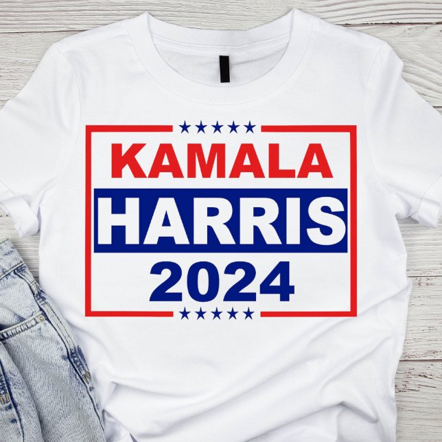 Patriotic Red, White och Blue Kamala Harris 2024 T Shirt (Skapare uppladdad)