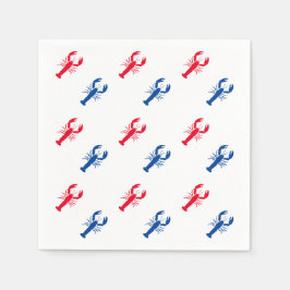 Patriotic Red white och blue lobster mönster pappe Pappersservett