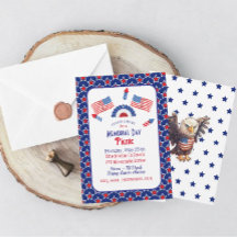 Patriotic Red White och Blue Memorial Day Picnic