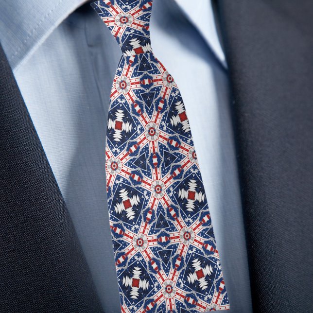 Patriotic Red White och Blue Necktie Slips (Skapare uppladdad)