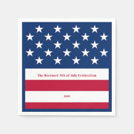 Patriotic Red White och Blue Old glory Cocktail Pappersservett