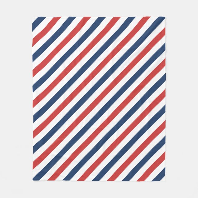 Patriotic Red White och Blue Rand Fleecefilt (Framsidan)
