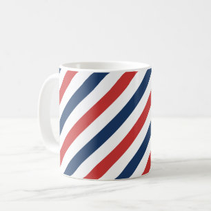 Patriotic Red White och Blue Rand Kaffemugg
