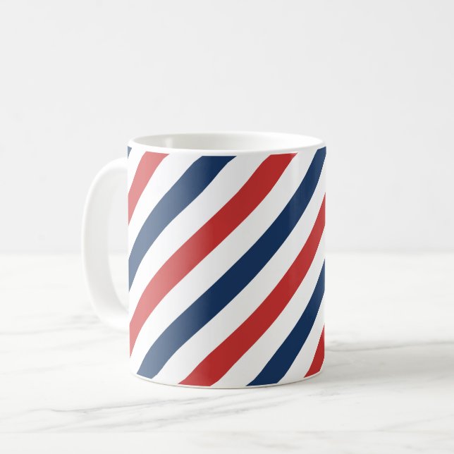 Patriotic Red White och Blue Rand Kaffemugg (Framsida vänster)