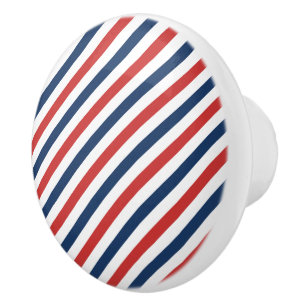 Patriotic Red White och Blue Rand Knopp