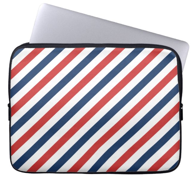 Patriotic Red White och Blue Rand Laptop Fodral (Framsidan)