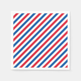 Patriotic Red White och Blue Rand Pappersservett