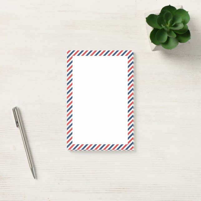 Patriotic Red White och Blue Rand Post-it Block (Kontor)