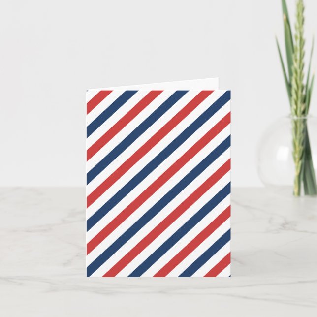 Patriotic Red White och Blue Rand Tack Kort (Framsida)