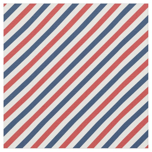 Patriotic Red White och Blue Rand Tyg (Närbild)