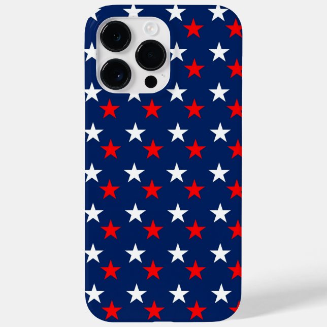 Patriotic Red White och Blue Stars Design (Baksida)