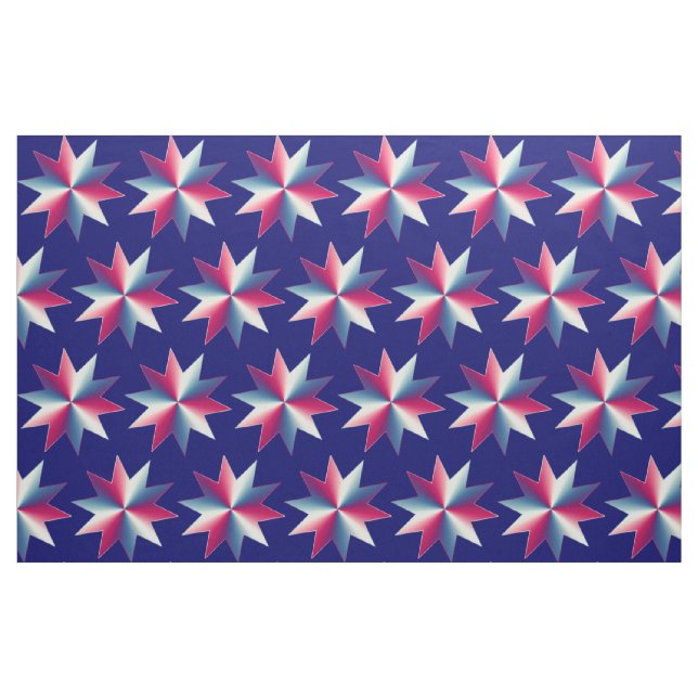 Patriotic Red White och Blue Stars Fabric Tyg (Fat Quarter)