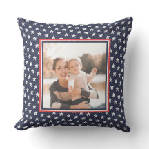 Patriotic Red, White och Blue Stars med Photo