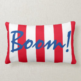 Patriotic Red White och Blue Stripe 4 juli Lumbarkudde