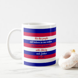 Patriotic Red White och Blue Vi hälsar på folk Kaffemugg