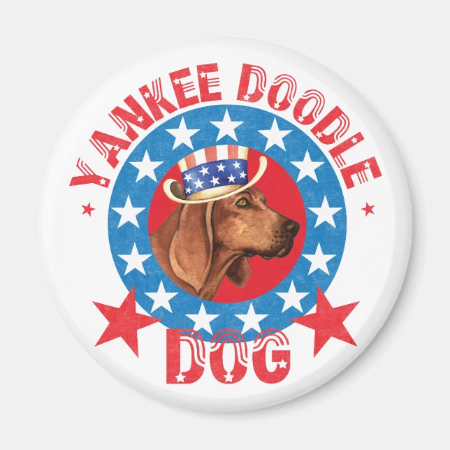Patriotic Redbone Coonhound Magnet (Framsidan)