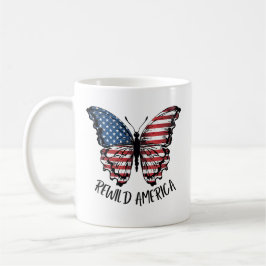 Patriotic Reild America Butterfly Kaffemugg