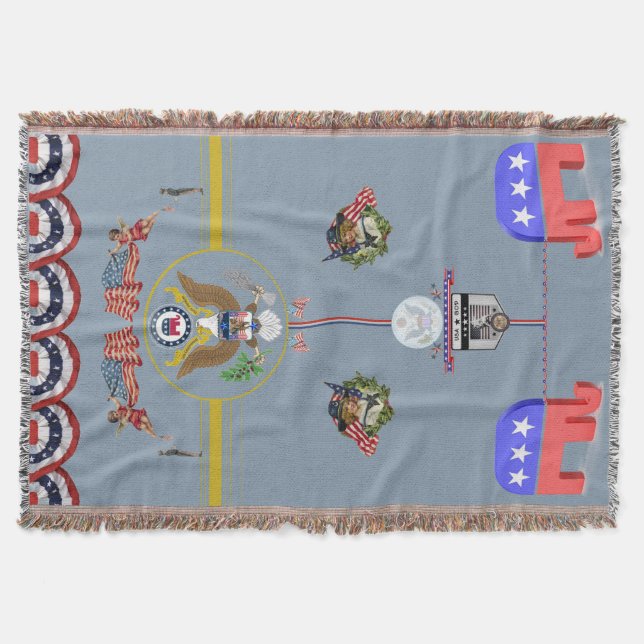 Patriotic Republican Throw Blanket Filt (Framsidan)