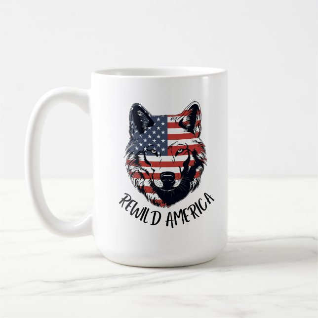 Patriotic ReVilamerika Varg Kaffemugg (Vänster)