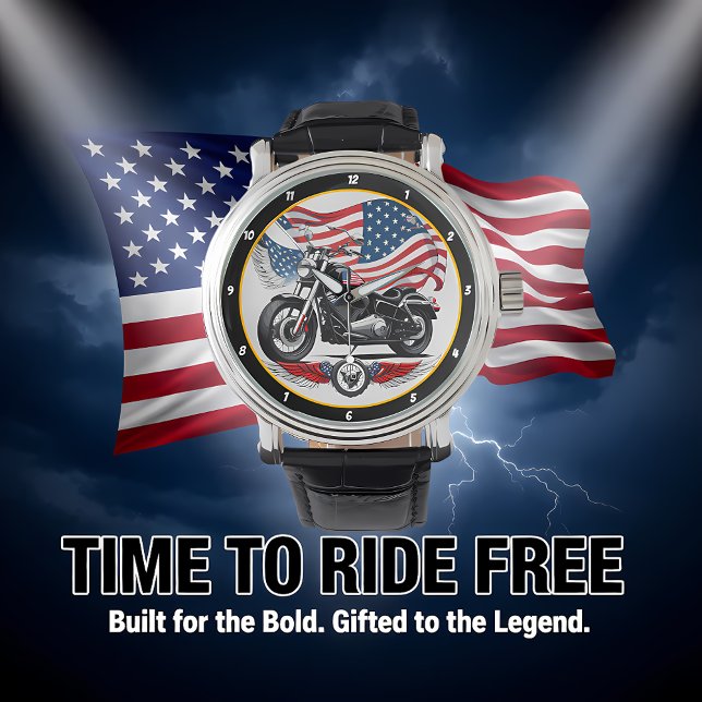 Patriotic Ride, American Flag Watch. Armbandsur (Skapare uppladdad)