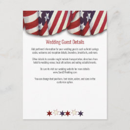 Patriotic Rött vitt blått Bunting Top Stars Grund Tilläggskort