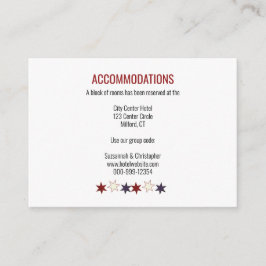 Patriotic Rött vitt blått Bunting Top Stars Grund Tilläggskort