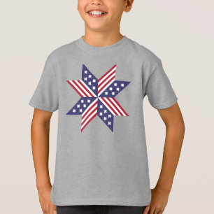 Patriotic Rött vitt blått Native Stars Rand T Shirt