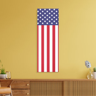 Patriotic Rött vitt blått Stars och stripes Flagga Canvastryck